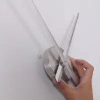 Gistuch Zelfmontabele wandklok, zonder frame, met 3D-spiegel, grote, stille wijzers, geschikt voor woonkamer, decoratie voor thuis