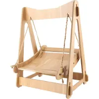 Gistuch Hamuze voor huisdieren, zomercomfort, met afneembaar houten plank, schommel voor katten en puppy's, voor ontspanning en spel