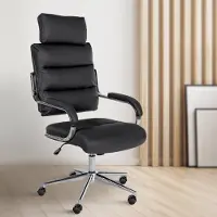BellaFurn Ergonomische bureaustoel - Bureaustoel - Hoge stabiliteit en langdurig comfort | Kleur: Zwart
