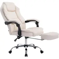 BellaFurn Kantoorkruk - Klassieke kantoorkruk - Hoogwaardig kunstleer voor optimaal zitcomfort | Kleur: Crème