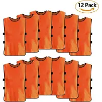 Gistuch Verpakking van 12 trainingsshirts, schorten en ademende voetbal-trainingsvesten voor volwassenen, geschikt voor volleybal en voetbal