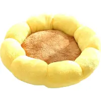 Gistuch Huisdierenbed, schattige bloemvorm, zacht, comfortabel, 360-graden ondersteuning, rond bed voor honden, geschikt voor slaapkamer en woonkamer
