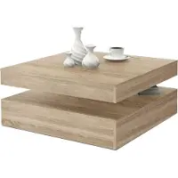 Freiraum Salontafel met draaibaar blad - Vierkant - Eiken - 78 x 78 x 36 cm