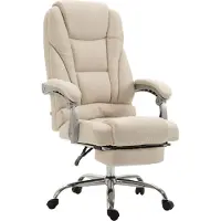 BellaFurn Ergonomische bureaustoel - Bureaustoel - Traploos verstelbare zit hoogte. Kleur: Crème
