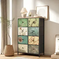 ProximaX Retro-dressoir met 8 lades - Stevig stalen frame, veelzijdig voor slaapkamer, hal en meer. Geschikt als stoffen dressoir en opbergmeubel