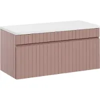Comad Iconic Rose badkamermeubel 100cm met wit toppaneel roze