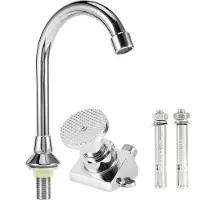 Gistuch G1/2-inch schroefdraad, koperen, vloermontage, voetpedaal, wastafelmengkraan, wastafelkraanset voor ziekenhuis- of laboratoriumgebruik