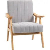 HOMCOM HOMdotCOM oorfauteuil, gestoffeerde stoel met armleuningen, fauteuil, fauteuil