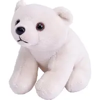 Wild republic pluche knuffel ijsbeer - wit - 13 cm - ijberen - pooldieren
