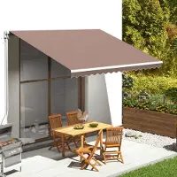 Prolenta Maison Exclusive - Vervangmateriaal voor zonnescherm, bruin, 400x300 cm, polyester