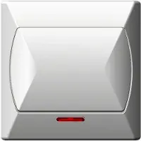 Ospel ŁP-1AS/00, Wit, IP20, 250 V, 10 A, 82 mm, 36 mm