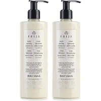 Sarcia.eu PRIJA 2in1 Vochtinbrengende handcrème, bodylotion met vitamine E, lotion met pompje, veganistisch, 2x 380 ml