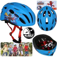 Sarcia.eu MARVEL Spider-Man Blauw kinderfietshelm IN-MOLD, jongens, verstelbaar 52-56cm