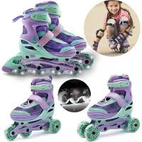 Sarcia.eu DISNEY Frozen Softboot rolschaatsen 3-in-1 voor kinderen, verstelbaar, LED – klassiek, trainingsstand, rolschaatsen