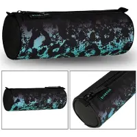 Sarcia.eu Zwarte buisvormige etui met panterprint, met rits 22x8x8 cm