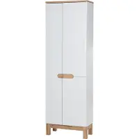 Comad Bali White 900 FSC hoge kast 187x60cm eiken/wit