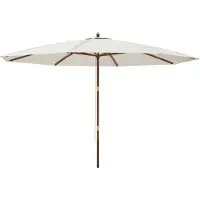 Syfax Parasol met houten paal 400x273 cm zandkleurig
