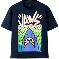 Name it Shirt 'NKMMateo Jaws' royal blue/koningsblauw / donkerblauw / lichtgroen / wit
