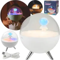 Sarcia.eu Mary's LED nachtlampje maan wit, lampje voor kinderkamer, USB-regelbare RGB-verlichting