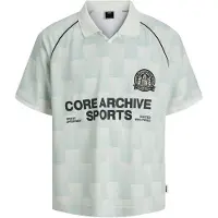 Jack & Jones Shirt 'JCOBreeze Football' beige / pastelgroen / zwart
