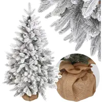 Sarcia.eu Kunstkerstboom Scandinavische spar, dichtbegroeid, besneeuwd, in pot, als echt 110 cm