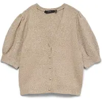 Vero Moda Gebreid vest 'VMDOFFY' beige gemêleerd