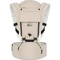 Deryan Pack Ergonomische draagzak - Babydrager + Opbergvakjes - Zand