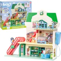 Sarcia.eu Bluey Grote SPEELSET, interactieve SUPERMARKT, figuren voor kinderen, BEWEEGBARE ELEMENTEN 3+