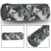 Sarcia.eu Camouflage Tube Pennenbakje met Net, voor Jongens 22x8x8cm