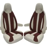 BREMER SITZBEZÜGE Premium Camper stoelhoezen voor Carado WPL413 in Beige/Bruin (2 losse stoelen)