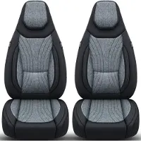 BREMER SITZBEZÜGE Premium Camper stoelhoezen voor Kabe C1 in Schwarz/Grau (2 losse stoelen)