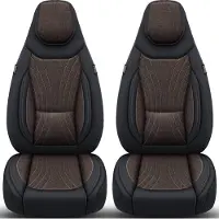 BREMER SITZBEZÜGE Autostoelhoezen voor Hyundai i10 Bj 2013-20 – Stoelhoezen voor bestuurder en passagier in Zwart/Bruin
