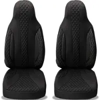 BREMER SITZBEZÜGE Autostoelhoezen voor VW T5 BJ 2003-15 – Stoelhoezen voor bestuurder en passagier in Zwart