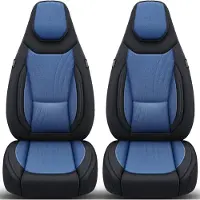 BREMER SITZBEZÜGE Premium Camper stoelhoezen voor LMC C6 in Schwarz/Blau (2 losse stoelen)