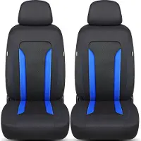 BREMER SITZBEZÜGE Autostoelhoezen voor Citroen DS BJ 2011-18 – Stoelhoezen voor bestuurder en passagier in Zwart/Blauw