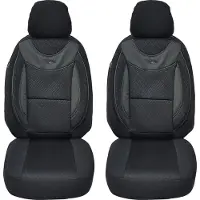 BREMER SITZBEZÜGE Autostoelhoezen voor Opel Mokka Bj 2010-19 – Stoelhoezen voor bestuurder en passagier in Zwart