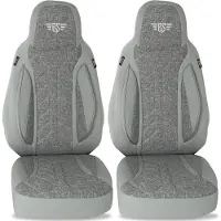 BREMER SITZBEZÜGE Autostoelhoezen voor Renault Scenic BJ 2009-16 – Stoelhoezen voor bestuurder en passagier in Grijs