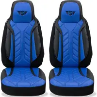 BREMER SITZBEZÜGE Autostoelhoezen voor BMW Bj 2003-10 – Stoelhoezen voor bestuurder en passagier in Zwart/Blauw