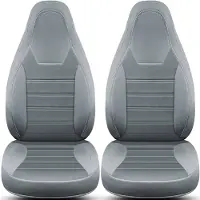 BREMER SITZBEZÜGE Premium Camper stoelhoezen voor Knaus TOURER VAN HW8 in Grijs (2 losse stoelen)