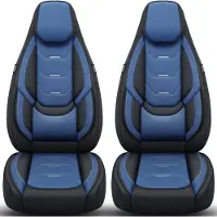 BREMER SITZBEZÜGE Premium Camper stoelhoezen voor McLouis MC4 250 H6 in Zwart/Blauw (2 losse stoelen)