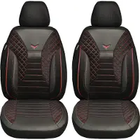 BREMER SITZBEZÜGE Autostoelenhoezen. Beschermhoezen voor de bestuurders- en passagiersstoel, geschikt voor BMW X6, bouwjaar 2008-2014, in zwart/rood