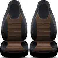 BREMER SITZBEZÜGE Premium Camper stoelhoezen voor Carado Clever+ CV HW12 in Zwart/Bruin (2 losse stoelen)