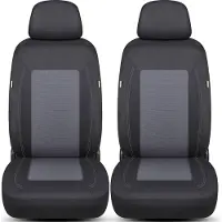 BREMER SITZBEZÜGE Autostoelhoezen voor Hyundai i10 BJ 2008-13 – Stoelhoezen voor bestuurder en passagier in Zwart/Grijs