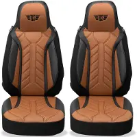 BREMER SITZBEZÜGE Autostoelhoezen voor Toyota Avensis Bj 2001-09 – Stoelhoezen voor bestuurder en passagier in Zwart/Chocoladebruin