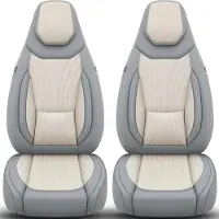 BREMER SITZBEZÜGE Premium Camper stoelhoezen voor Affinity C3 in Schwarz/Beige (2 losse stoelen)
