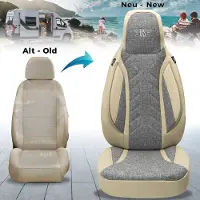 BREMER SITZBEZÜGE Premium Camper stoelhoezen voor Mooveo TEI Transit PLKT209 in Grijs/Beige (2 losse stoelen)