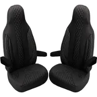BREMER SITZBEZÜGE Premium Camper stoelhoezen voor Carado WPL404 in Zwart (2 losse stoelen)