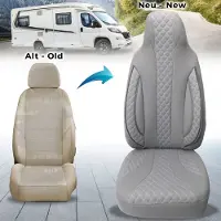BREMER SITZBEZÜGE Premium Camper stoelhoezen voor McLouis WPL409 in Grijs (2 losse stoelen)