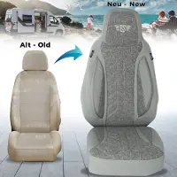 BREMER SITZBEZÜGE Premium Camper stoelhoezen voor Pilote Atlas PLKT208 in Grijs (2 losse stoelen)