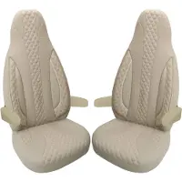 BREMER SITZBEZÜGE Premium Camper stoelhoezen voor Adria WPL405 in Beige (2 losse stoelen)